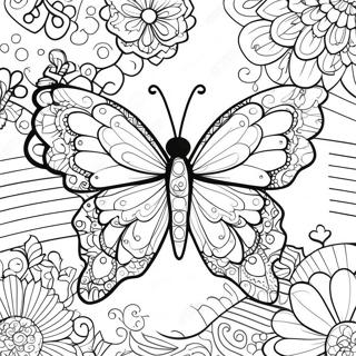 Dot Art Butterfly Coloring Page 51063-40758