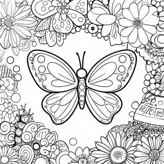 Dot Art Butterfly Coloring Page 51063-40760