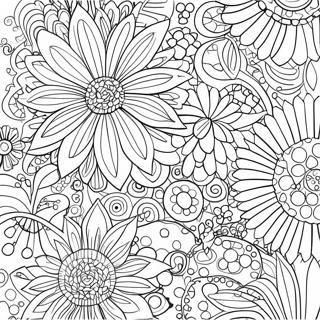 Colorful Dot Art Flower Coloring Page 51064-40774