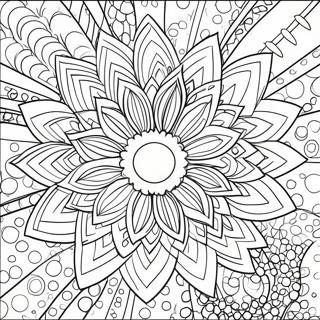 Colorful Dot Art Flower Coloring Page 51064-40776