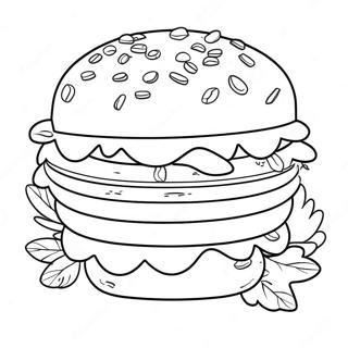 Whopper Burger Coloring Page 51074-40765