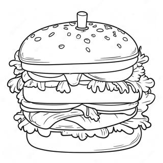 Whopper Burger Coloring Page 51074-40766