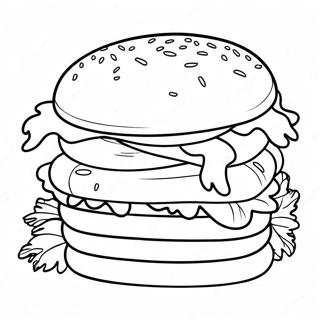 Whopper Burger Coloring Page 51074-40767