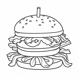 Whopper Burger Coloring Page 51074-40768