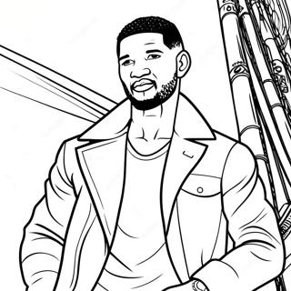 Usher Coloring Page 51083-40771