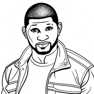 Usher Coloring Page 51083-40772