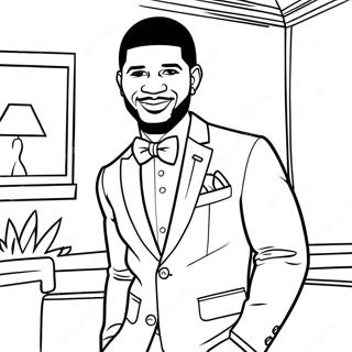 Usher In Stylish Outfit Coloring Page 51084-40778