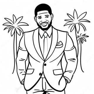 Usher In Stylish Outfit Coloring Page 51084-40780