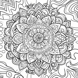 Abstract Stress Relief Mandala Coloring Page 51113-40793