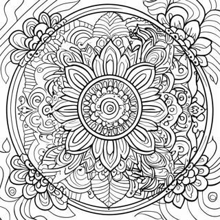 Abstract Stress Relief Mandala Coloring Page 51113-40796