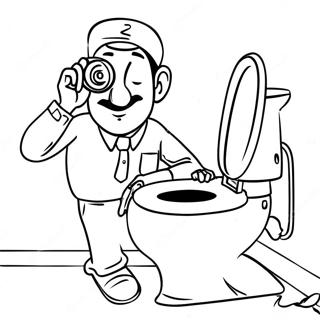 Skibidi Toilet Camera Man Coloring Page 51123-40811