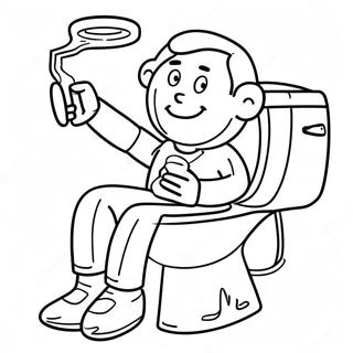 Funny Skibidi Toilet Camera Man Coloring Page 51124-40805