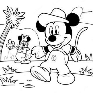 Mickey Mouse Safari Adventure Coloring Page 51133-40813