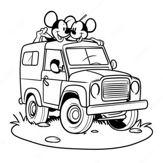 Mickey Mouse Safari Adventure Coloring Page 51133-40814