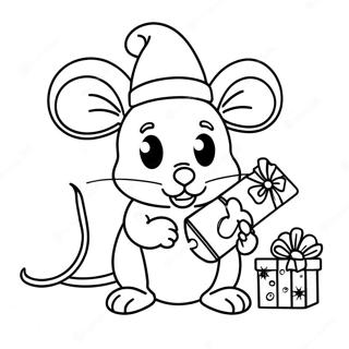 Christmas Mouse Coloring Page 51173-40842