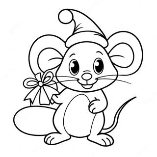 Christmas Mouse Coloring Page 51173-40843