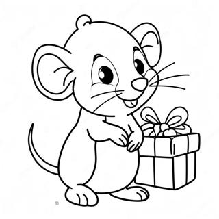 Christmas Mouse Coloring Page 51173-40844