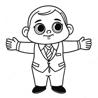 Funny Boss Baby In Suit Coloring Page 5117-4198