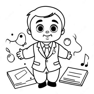 Funny Boss Baby In Suit Coloring Page 5117-4199