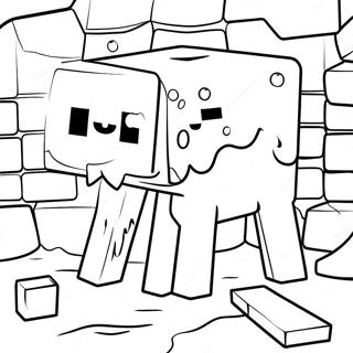 Minecraft Slime Coloring Pages