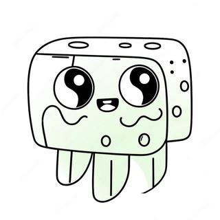 Cute Minecraft Slime With Big Eyes Coloring Page 51214-40882