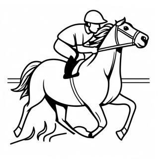 Horse Racing Coloring Pages