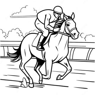 Horse Racing Coloring Page 51223-40886