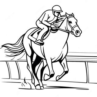 Horse Racing Coloring Page 51223-40887