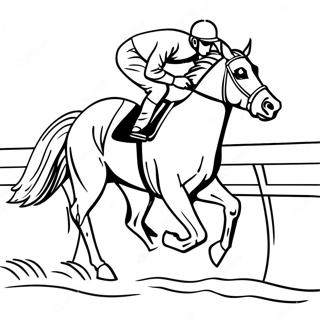 Horse Racing Coloring Page 51223-40888