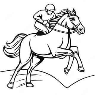 Galloping Horse Racing Coloring Page 51224-40891