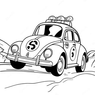 Herbie Driving Fast Coloring Page 51244-40901