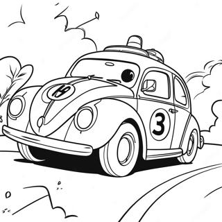 Herbie Driving Fast Coloring Page 51244-40902