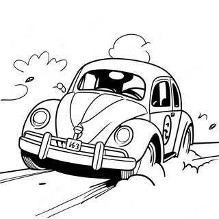 Herbie Driving Fast Coloring Page 51244-40903