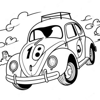 Herbie Driving Fast Coloring Page 51244-40904