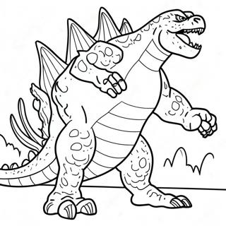 Godzilla 2000 Coloring Pages