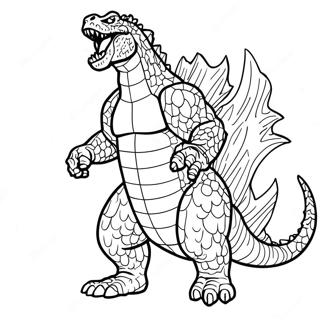 Godzilla 2000 Roaring Coloring Page 51253-40907