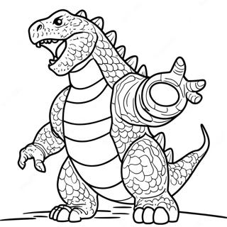 Godzilla 2000 Roaring Coloring Page 51253-40908