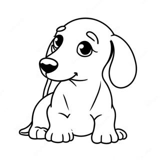 Dachshund Puppy Coloring Page 5126-4210