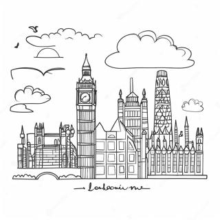 London Skyline Coloring Page 51274-40929