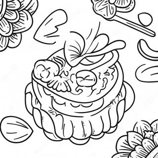 Mooncake Festival Scene Coloring Page 51283-40934