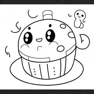 Cute Mooncake Character Coloring Page 51284-40938