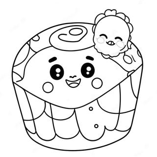 Cute Mooncake Character Coloring Page 51284-40939