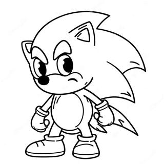 Sonic The Monster With Spiky Hair Coloring Page 51294-40946