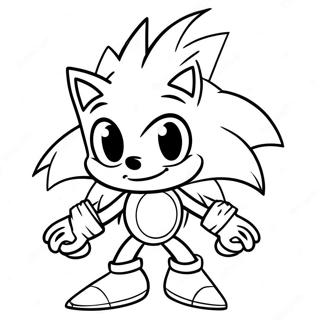 Sonic The Monster With Spiky Hair Coloring Page 51294-40948