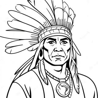 Native American Warrior Coloring Page 51313-40953