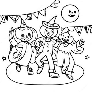 Halloween Dance Coloring Pages