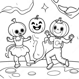 Halloween Dance Party Coloring Page 51343-40982