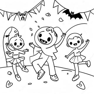 Halloween Dance Party Coloring Page 51343-40983