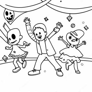 Halloween Dance Party Coloring Page 51343-40984