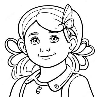 Ellie With Her Bow Coloring Page 51364-41001